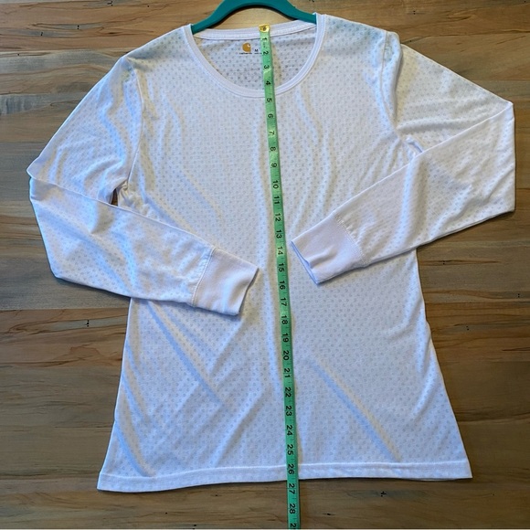 Carhartt Women’s Large long sleeve knit jersey shirt base layer scrub undershirt - Picture 4 of 10